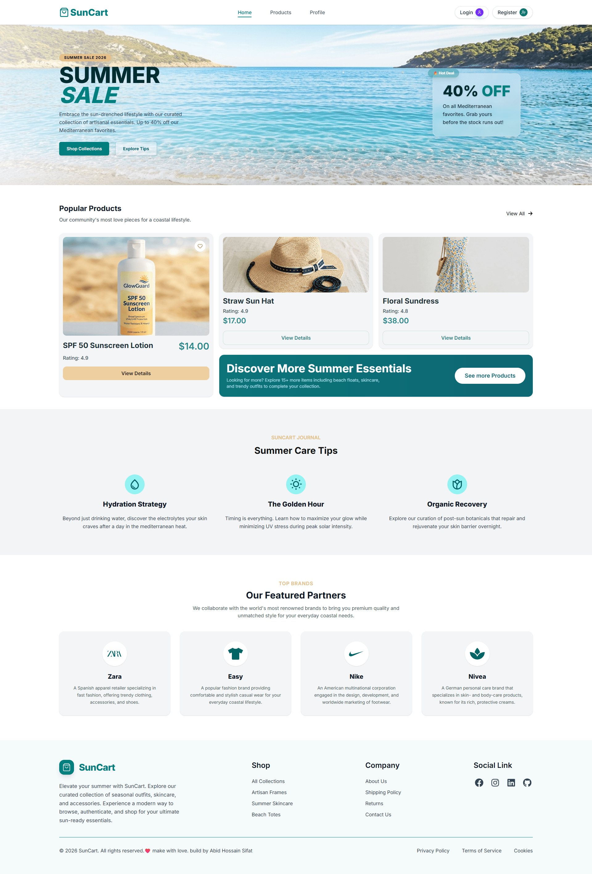 SunCart - Summer Essentials Store